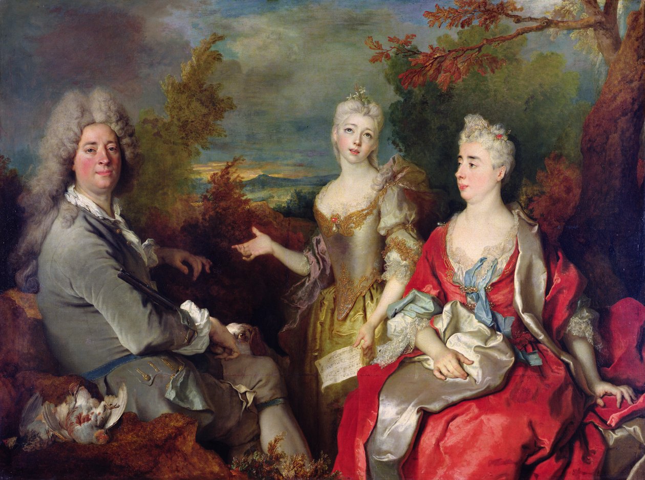 Familieportret, ca. 1710 door Nicolas de Largillière