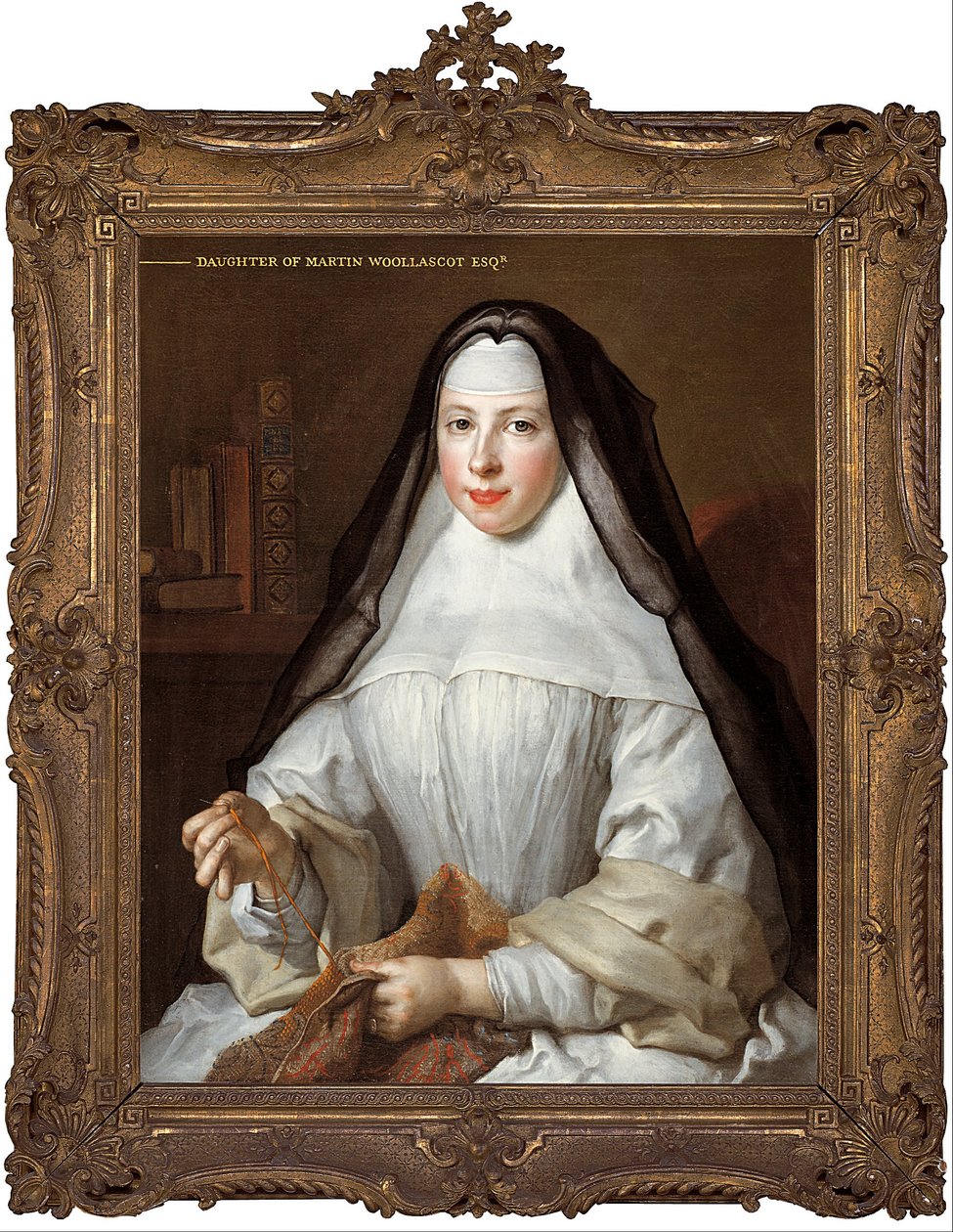 Frances Woollascott, een Augustijnse Non door Nicolas de Largillière