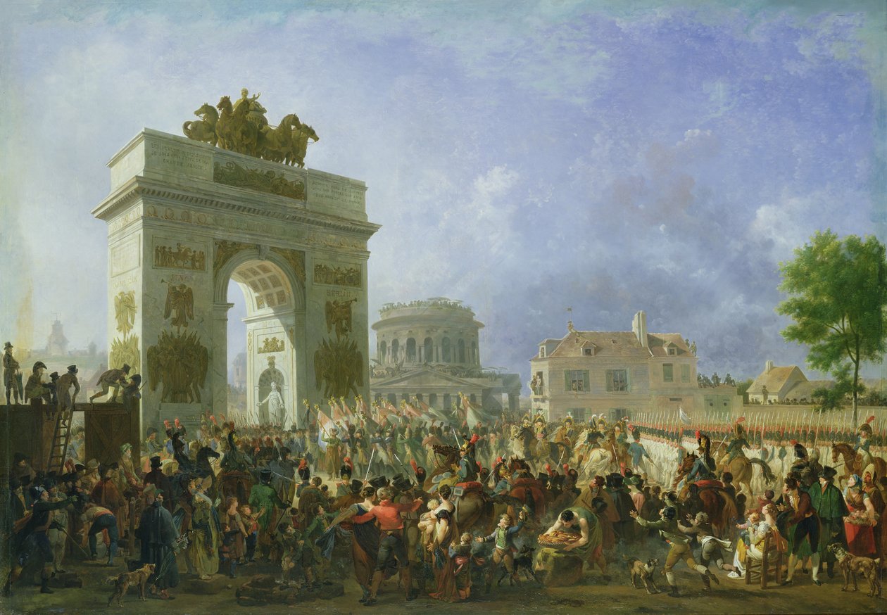 Intocht van de Keizerlijke Garde in Parijs bij de Barrière de Pantin, 25 november 1807 door Nicolas Antoine Taunay
