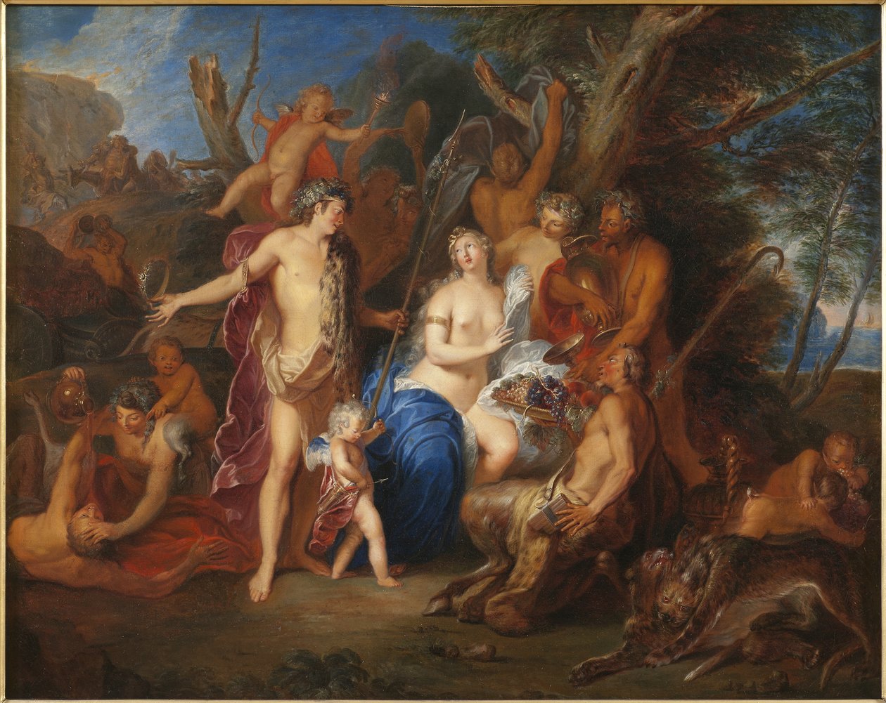 Bacchus en Ariadne, 1710-20 door Nicolas Bertin