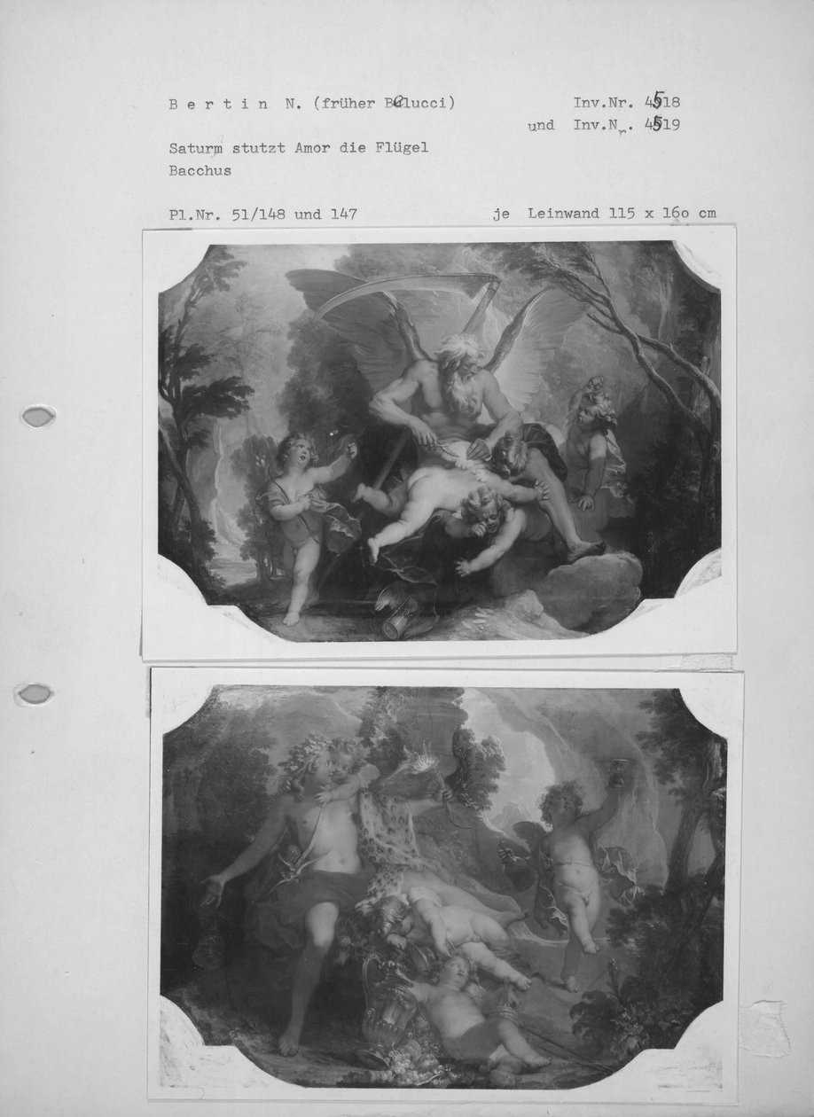 Bacchus met Vier Putti door Nicolas Bertin
