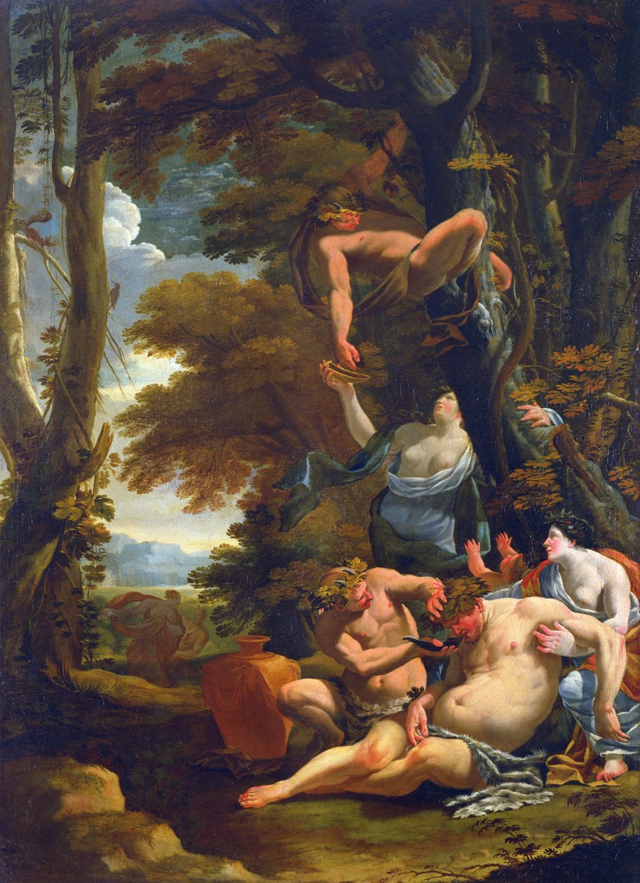 Dronken Silenus, 1640-50 door Nicolas Chaperon