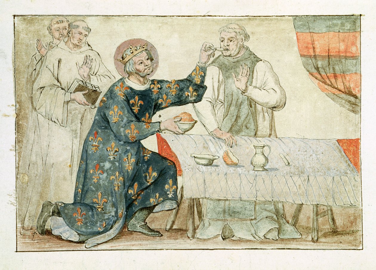 St. Louis voedt een gierige monnik, uit 