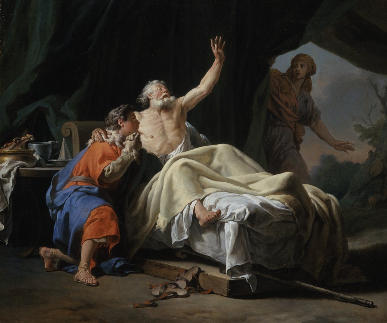 Isaak zegent Jakob, 1768 door Nicolas Guy Brenet