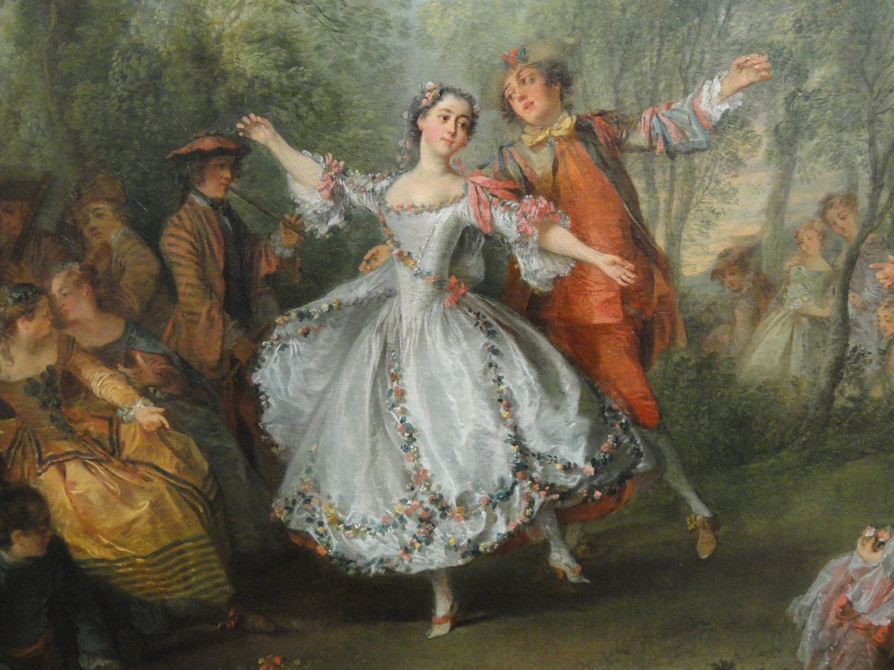 La Camargo Danst (detail) door Nicolas Lancret