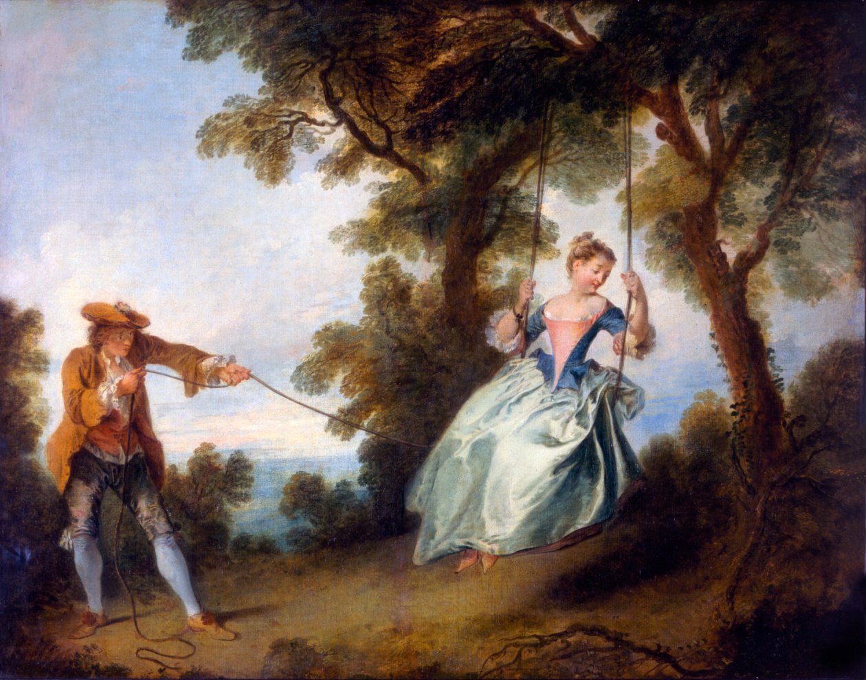 De schommel, 1730 door Nicolas Lancret