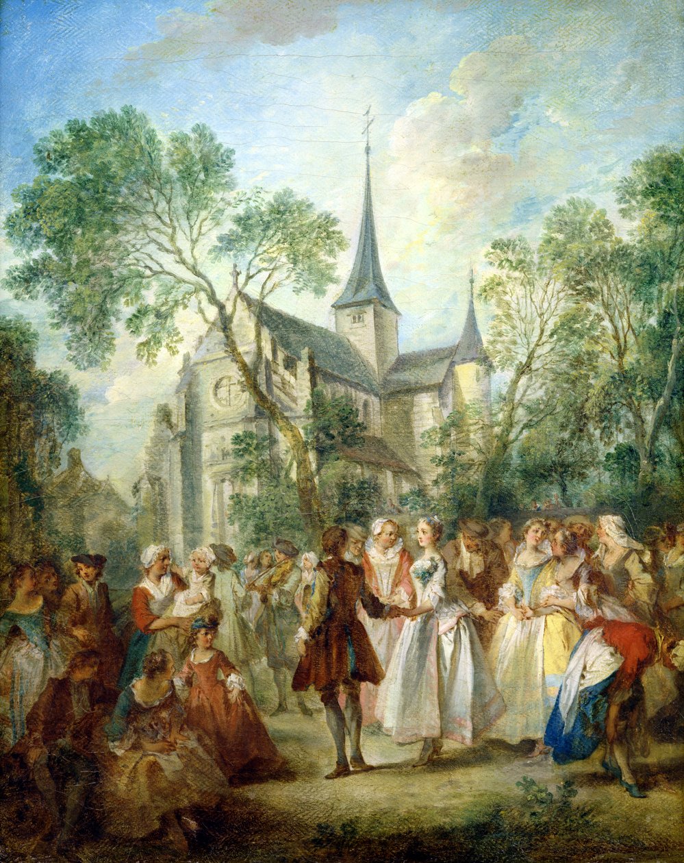 De Bruiloftsdans door Nicolas Lancret
