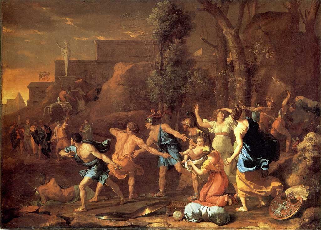 De jonge Pyrrhus gered door Nicolas Poussin