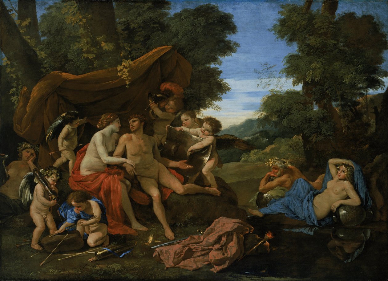 Mars en Venus door Nicolas Poussin