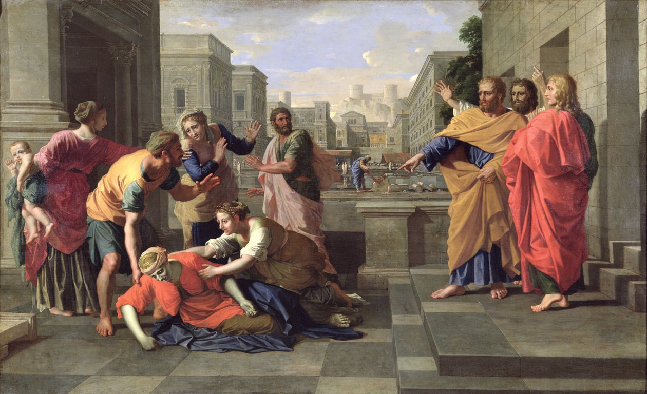 De Dood van Saffira door Nicolas Poussin