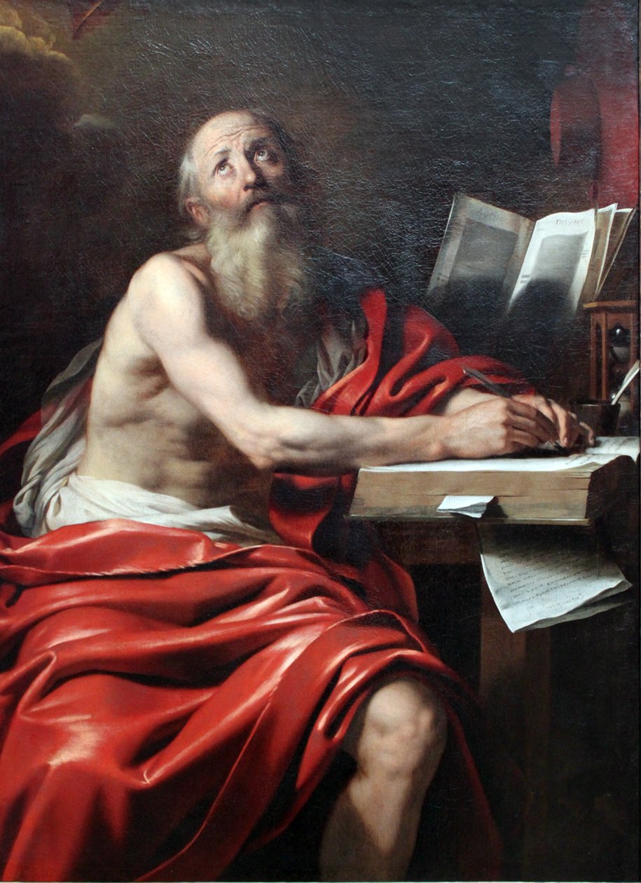 Schrijvende St. Hieronymus door Nicolas Regnier