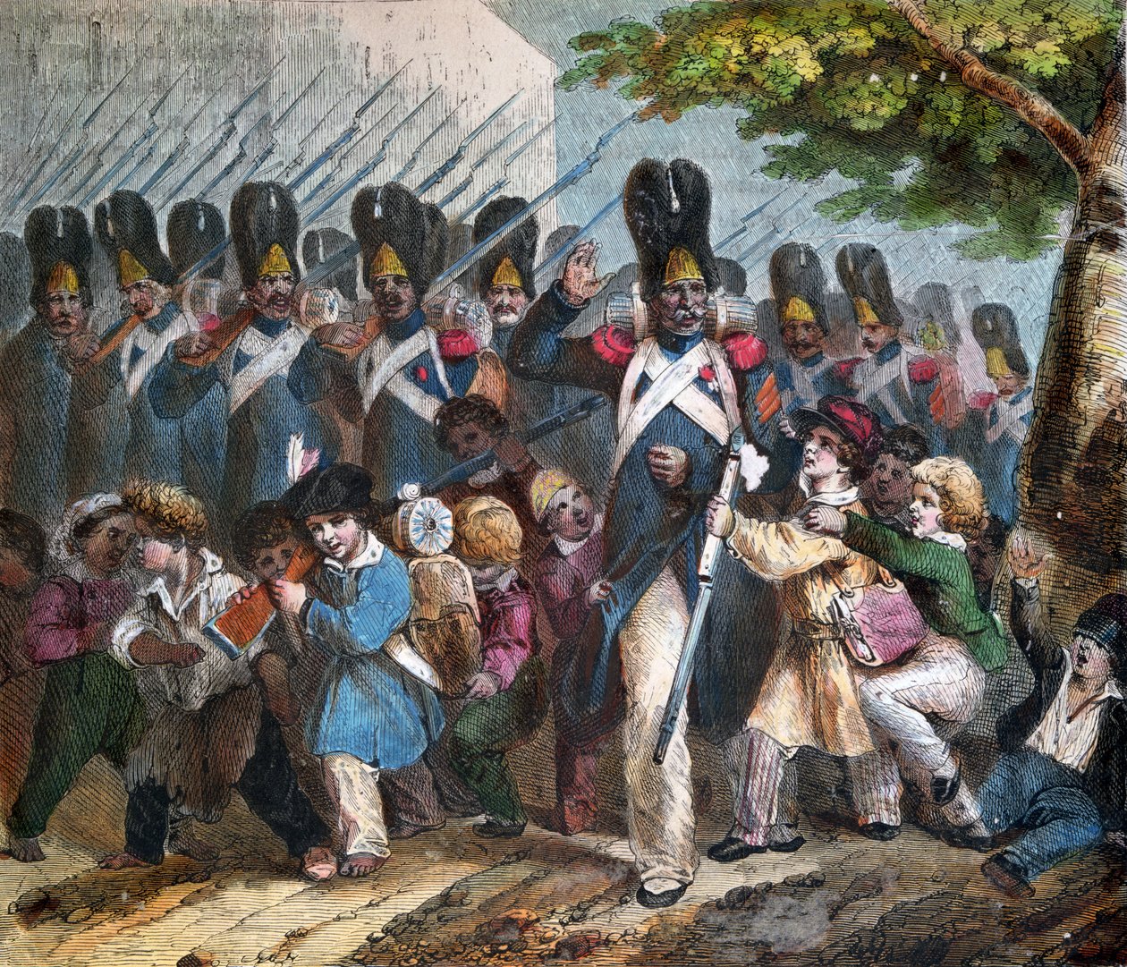 De grenadiers van Napoleon I, ca. 1820 door Nicolas Toussaint Charlet