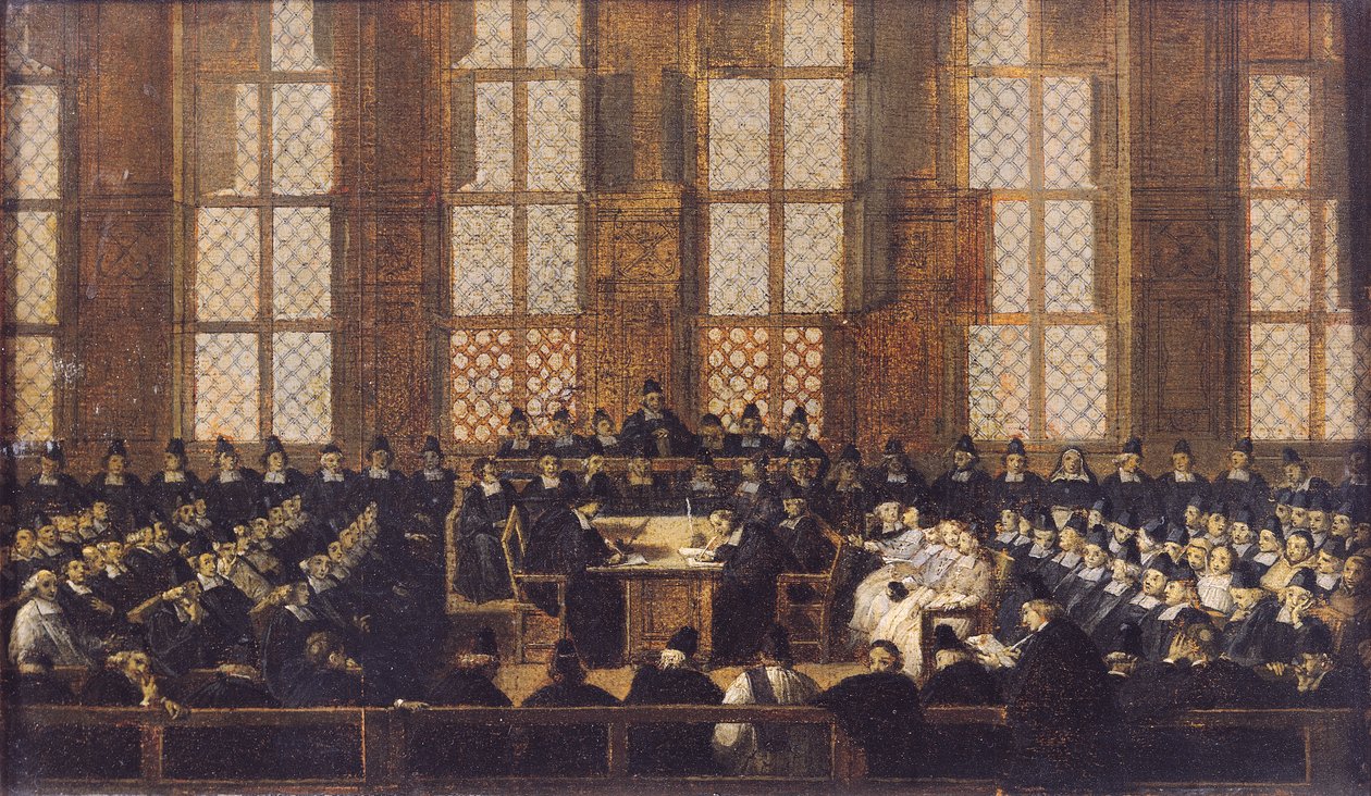 Het beroep van de dissidente bisschoppen aan de Sorbonne, 5 maart 1717 door Nicolas Vleughels