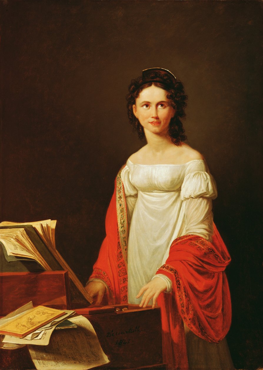 Portret van de zangeres Anna Borunova door Nicolas de Courteille