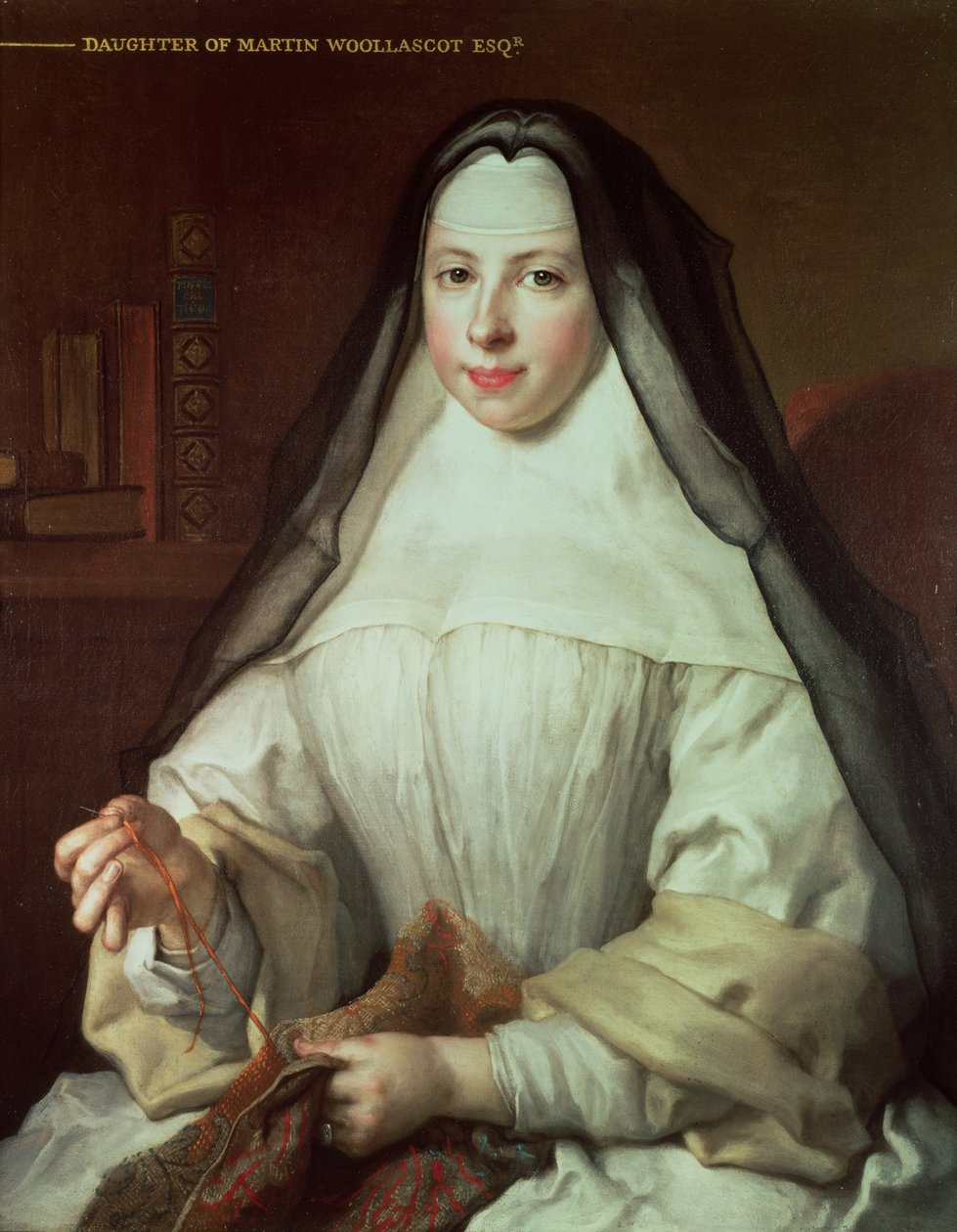 Frances Woollascot, een Augustijnse non door Nicolas de Largillière
