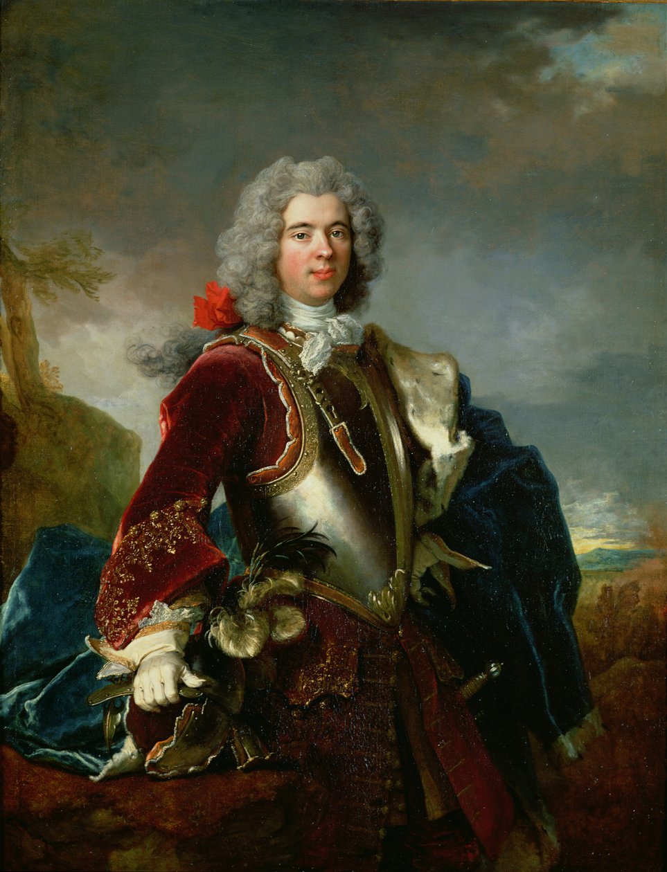 Portret van Prins Jacques 1er Grimaldi, 1689 - 1751 door Nicolas de Largillière