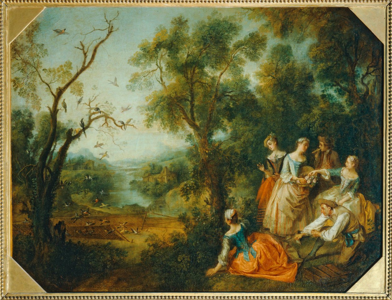 Le printemps - Lente ... door Nicolas (attr. to) Lancret
