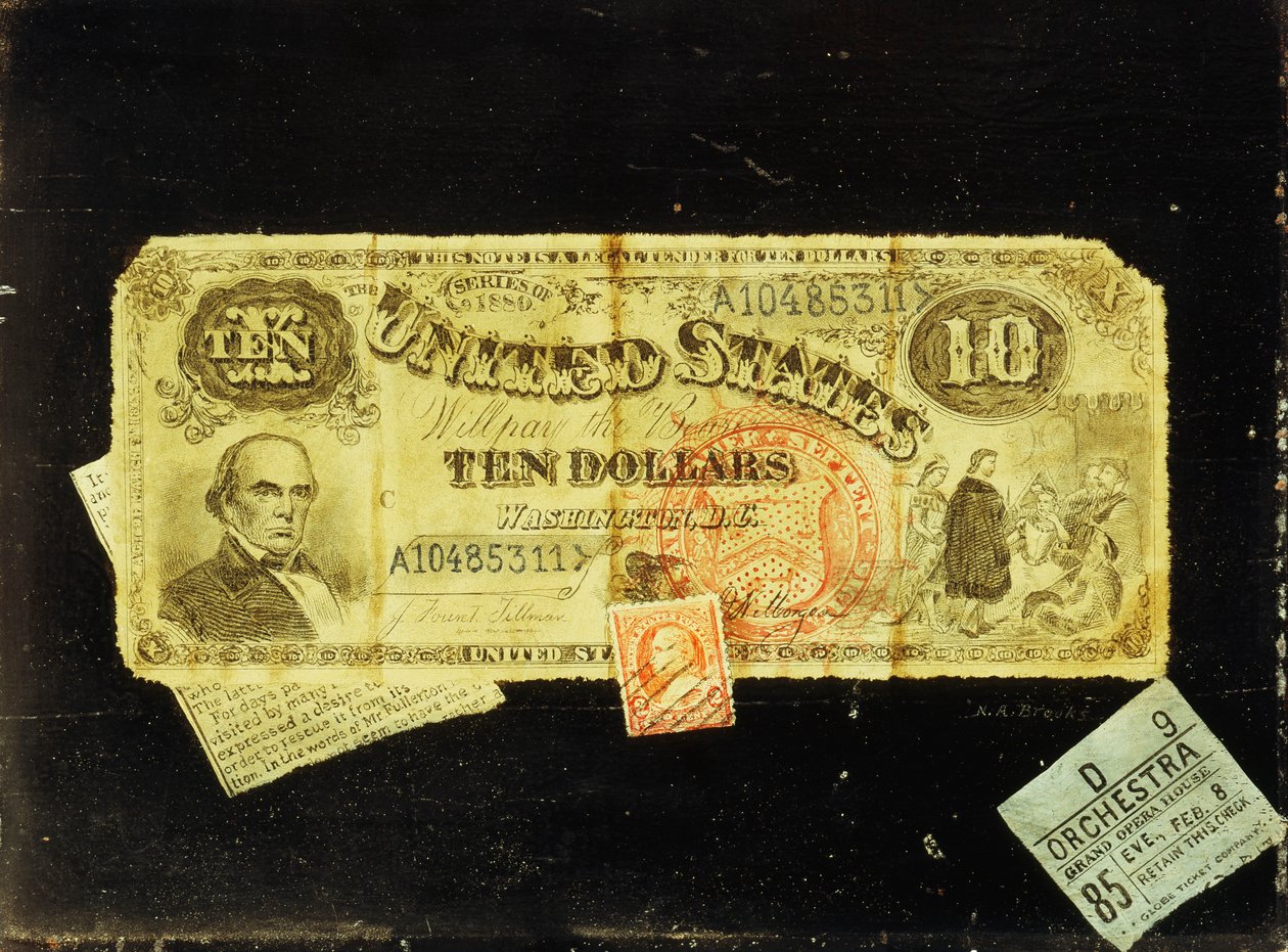 Het tien dollar biljet door Nicolas Alden Brooks