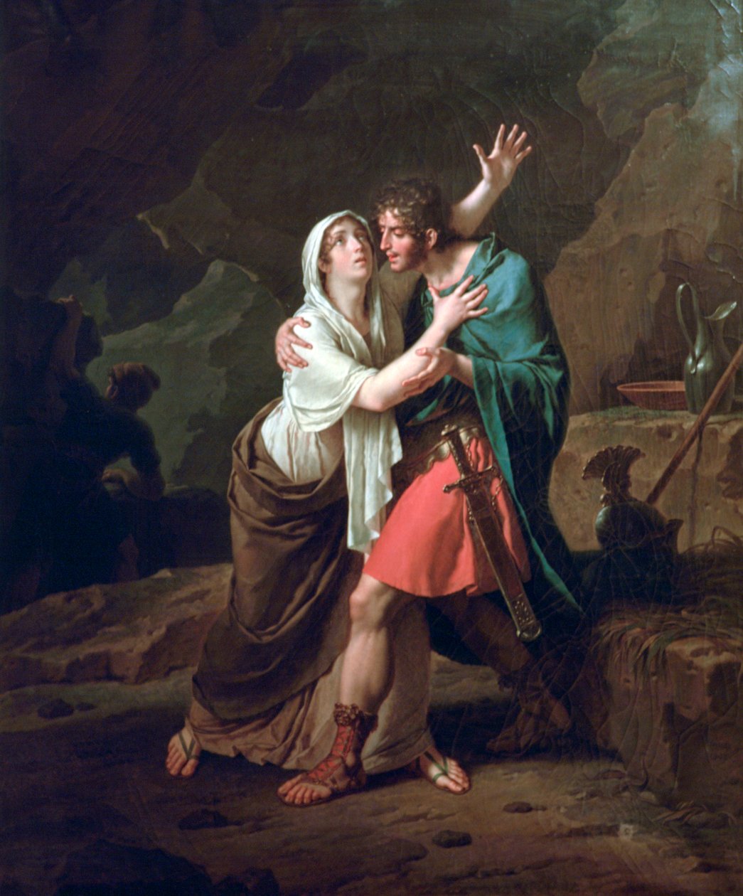 Eponine en Sabinus, 1802 door Nicolas Andre Monsiau