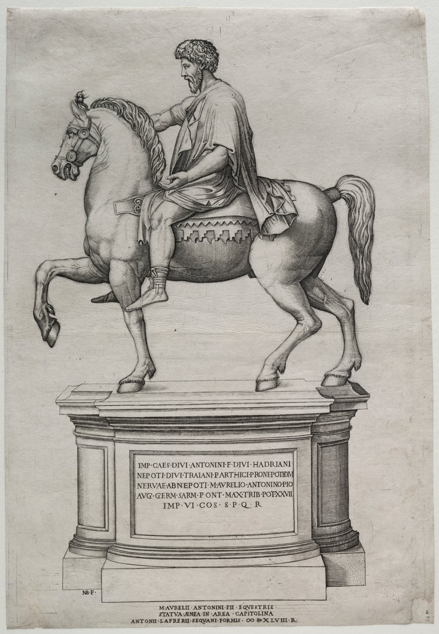 Ruiterstandbeeld van Marcus Aurelius door Nicolas Beatrizet