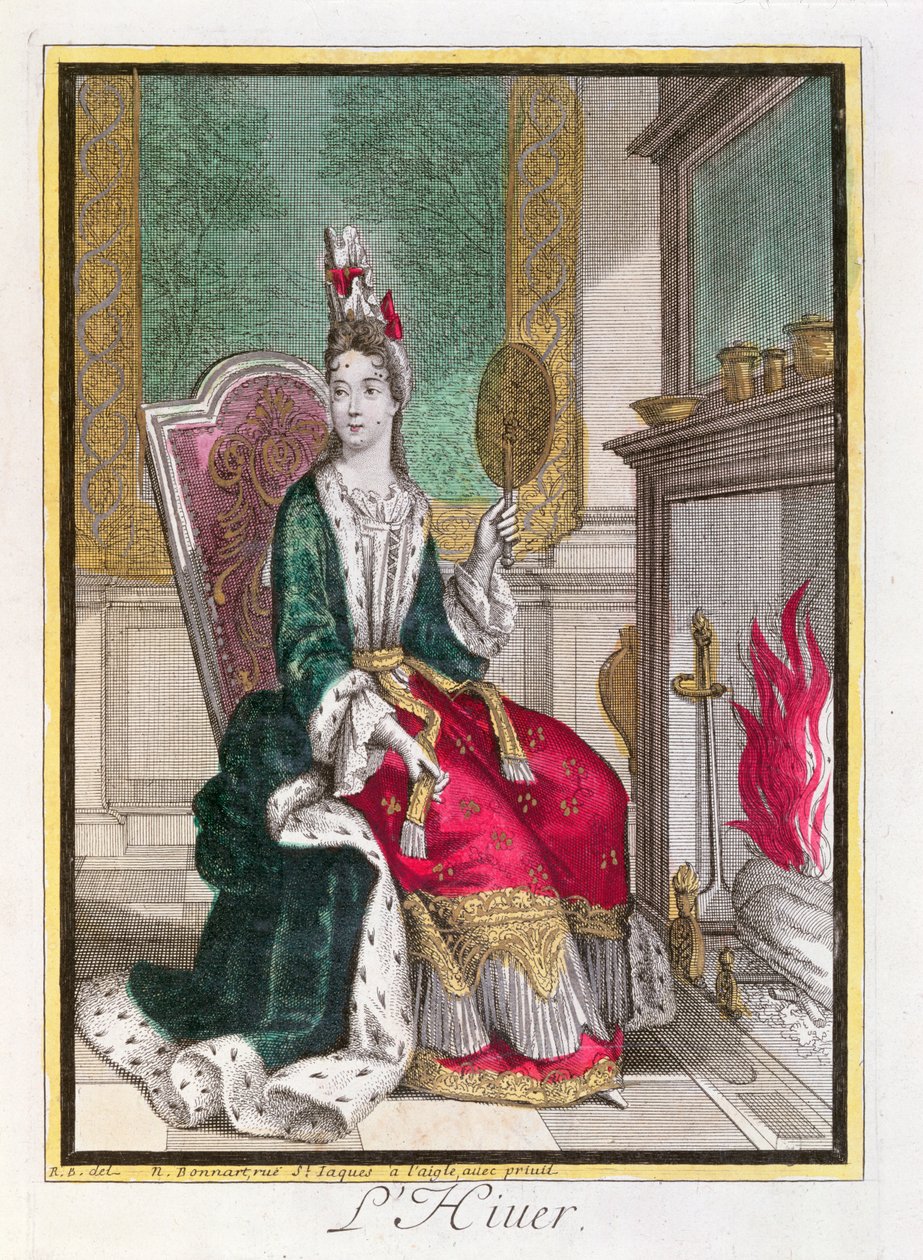 Allegorie van de winter, eind 17e eeuw door Nicolas Bonnart