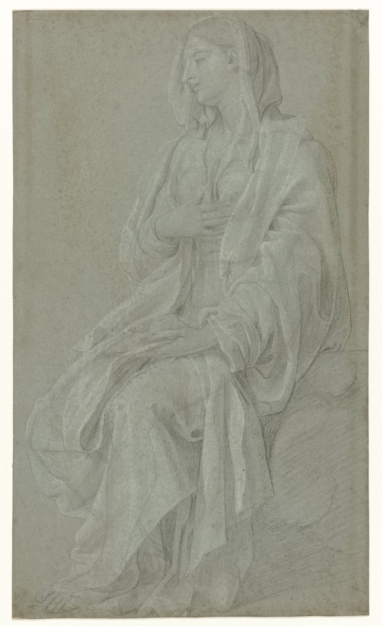Zittende Madonna door Nicolas Colombel