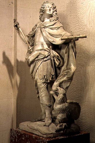 Lodewijk XV van Frankrijk (1710-74) als Jupiter door Nicolas Coustou