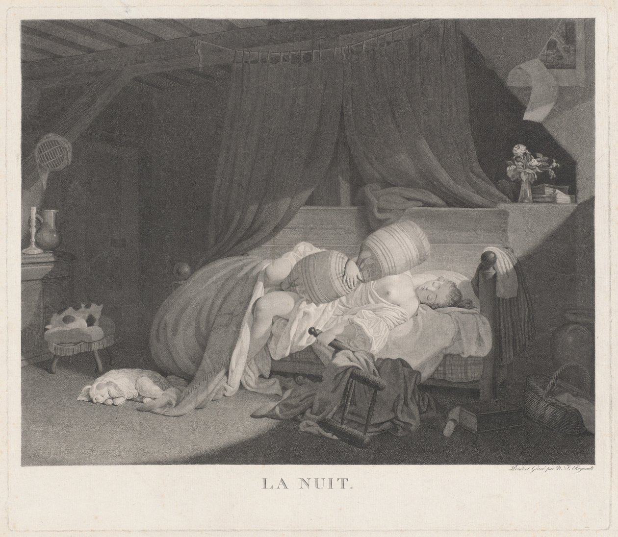 De nacht door Nicolas Francois Regnault