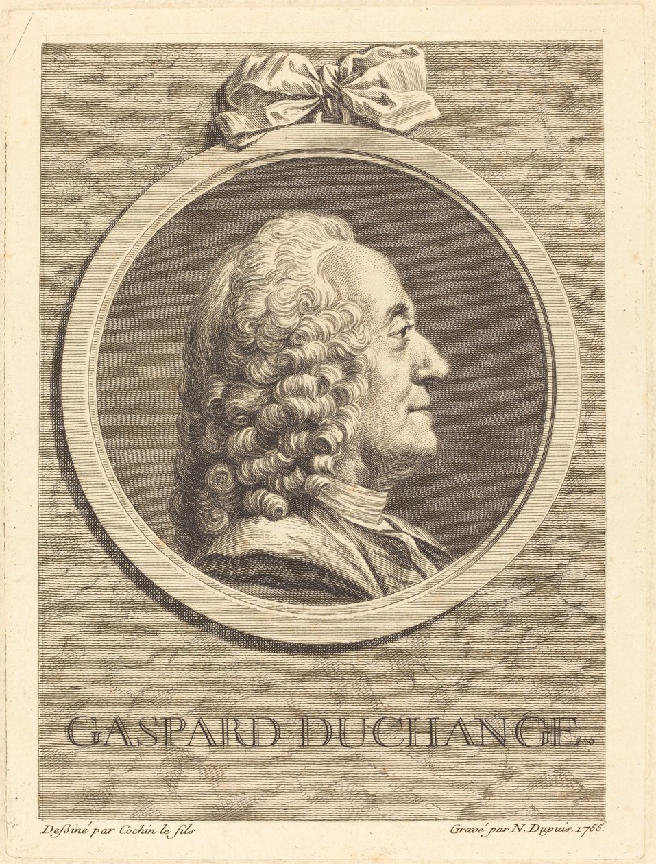 Gaspard Duchange door Nicolas Gabriel Dupuis after Charles Nicolas Cochin II