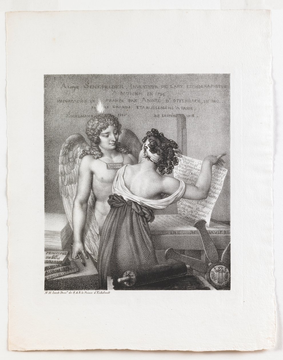Het genie van de lithografie door Nicolas Henri Jacob