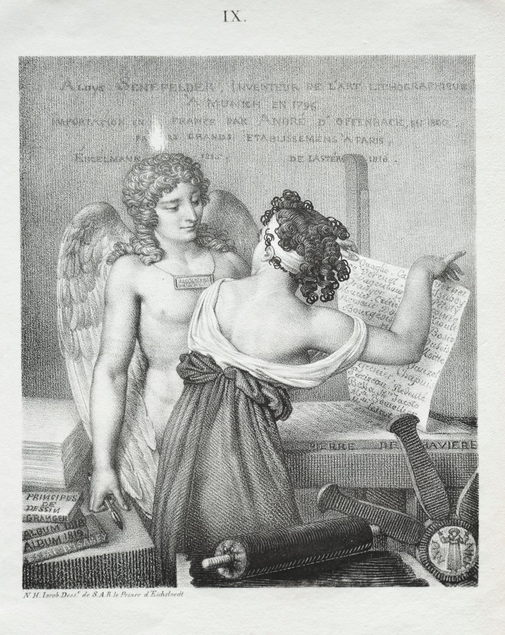 Het genie van de lithografie door Nicolas Henri Jacob