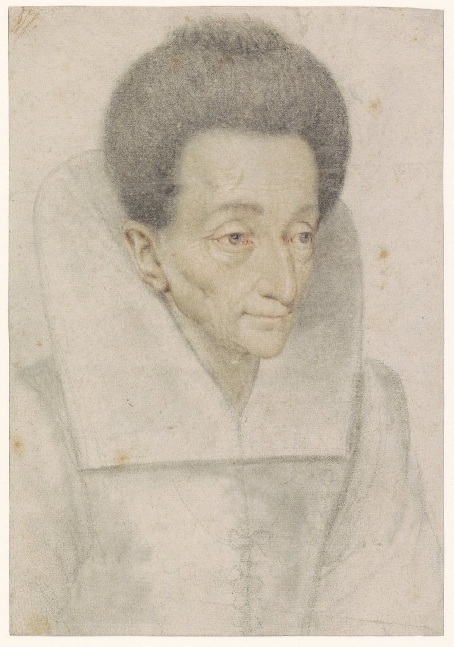 Portret van een oude vrouw door Nicolas Lagneau