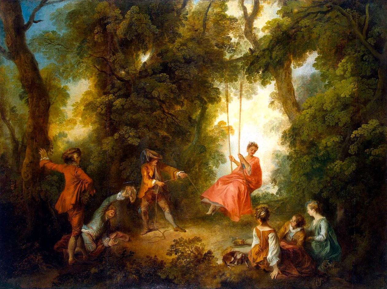 Schommel, 1730s door Nicolas Lancret