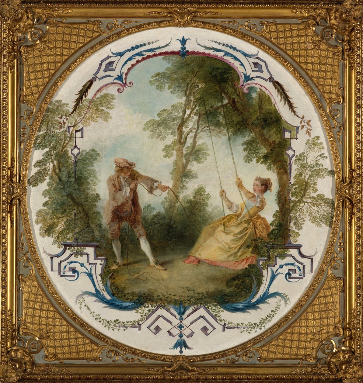 De schommel door Nicolas Lancret