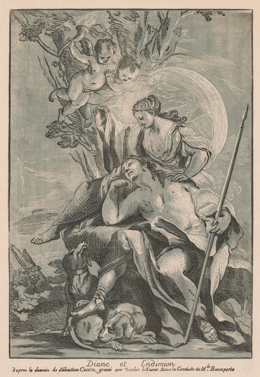 Diana en Endymion door Nicolas LeSueur