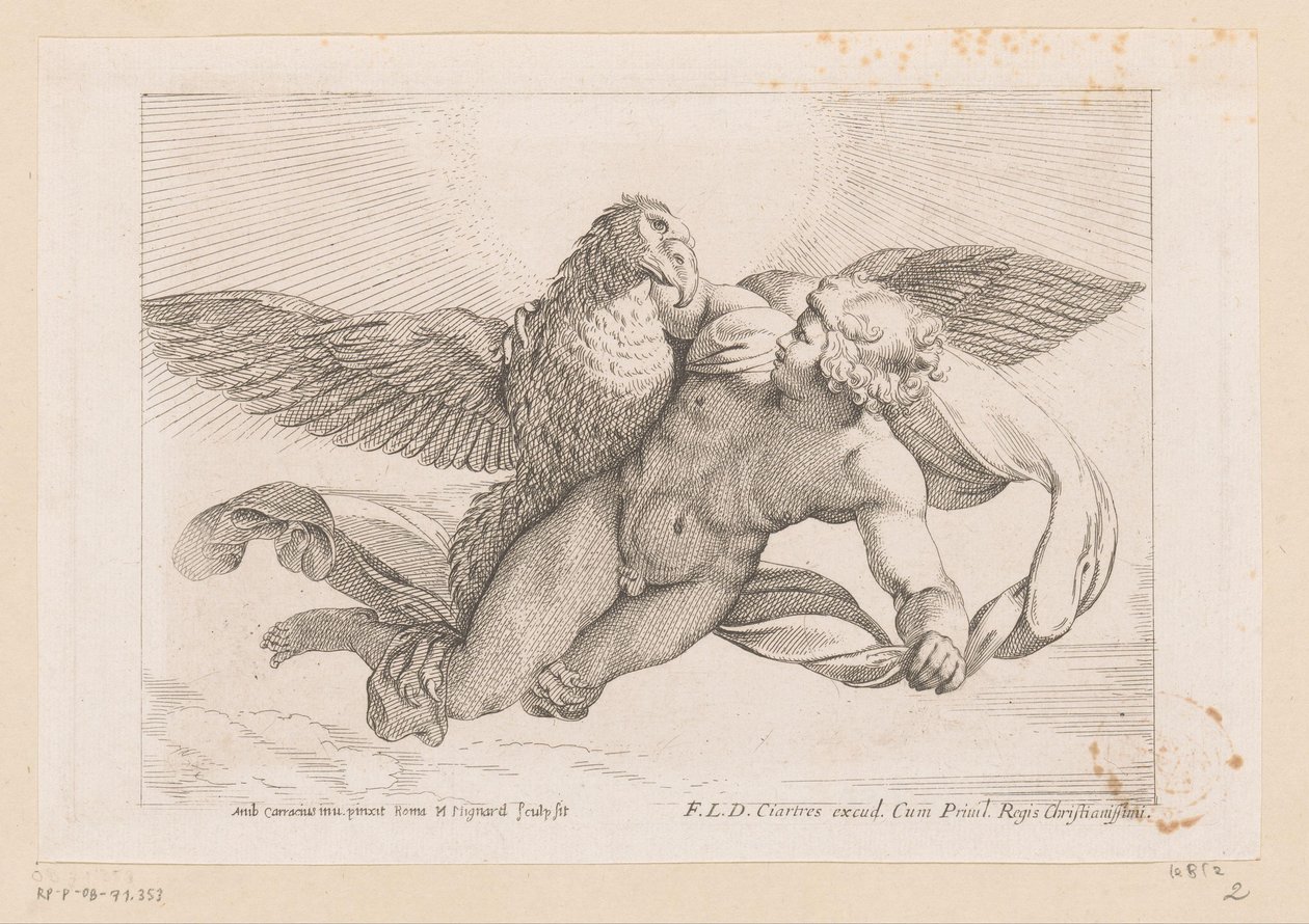 Ontvoering van Ganymedes door Nicolas Mignard