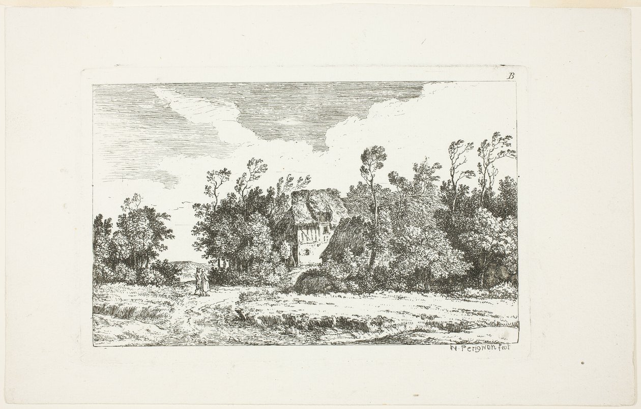 Landschap, uit Deuxieme Cahier de Paysage door Nicolas Perignon