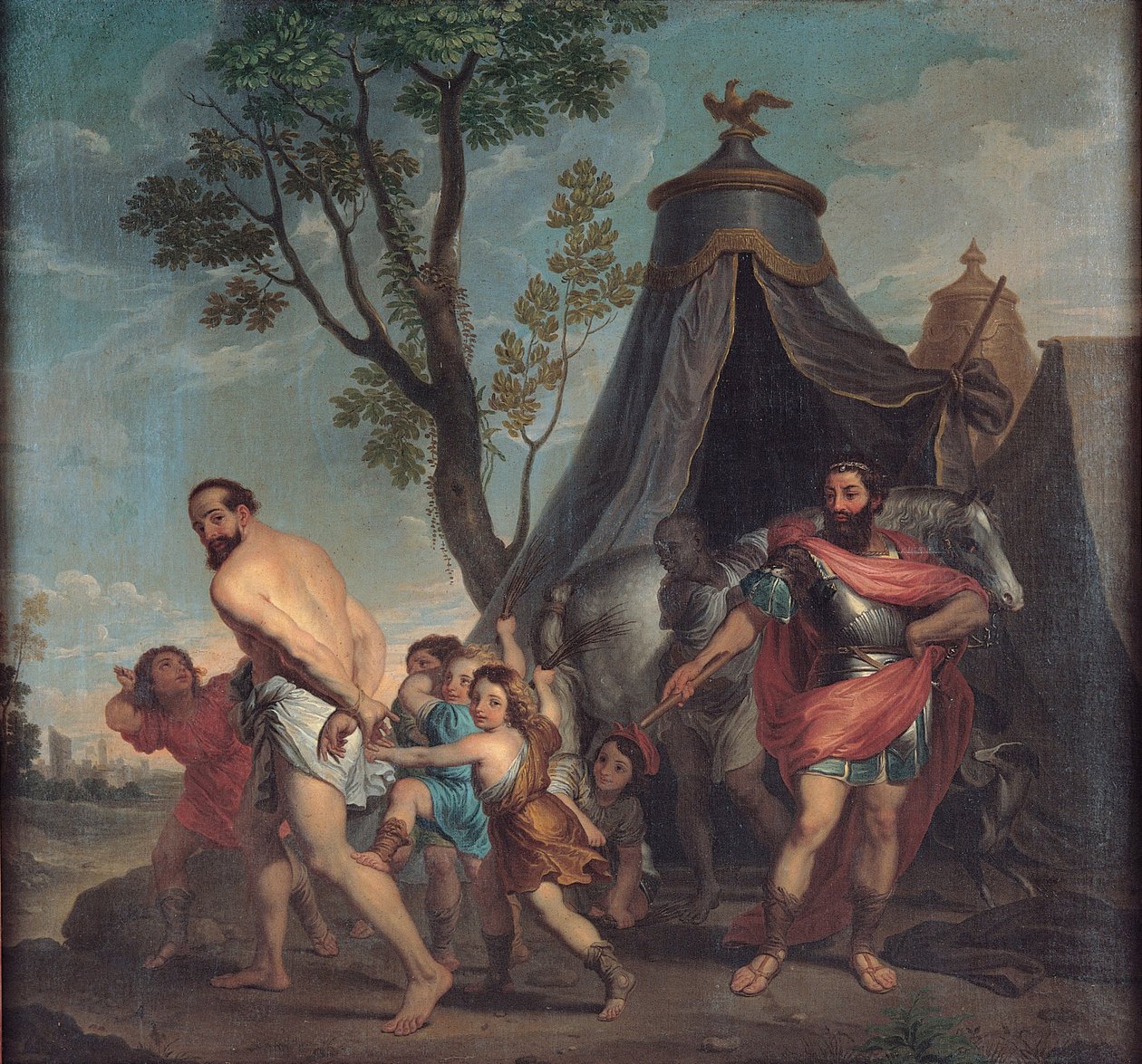 Camillus en de Schoolmeester van Falerii door Nicolas Poussin