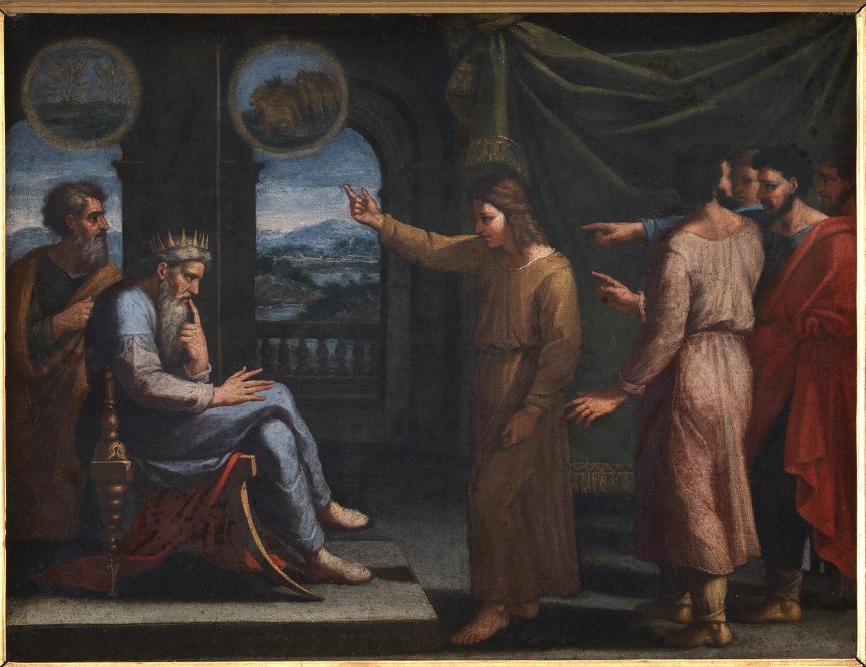 Jozef verklaart de droom van de farao door Nicolas Poussin