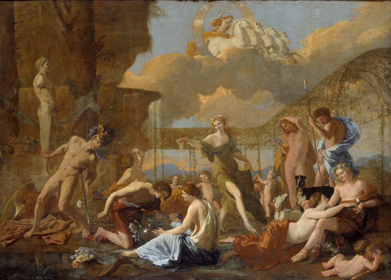 Het rijk van Flora door Nicolas Poussin