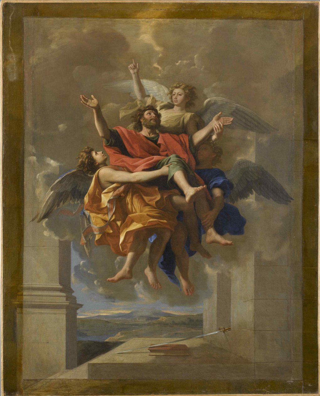 De extase van Sint Paulus, 1650 door Nicolas Poussin