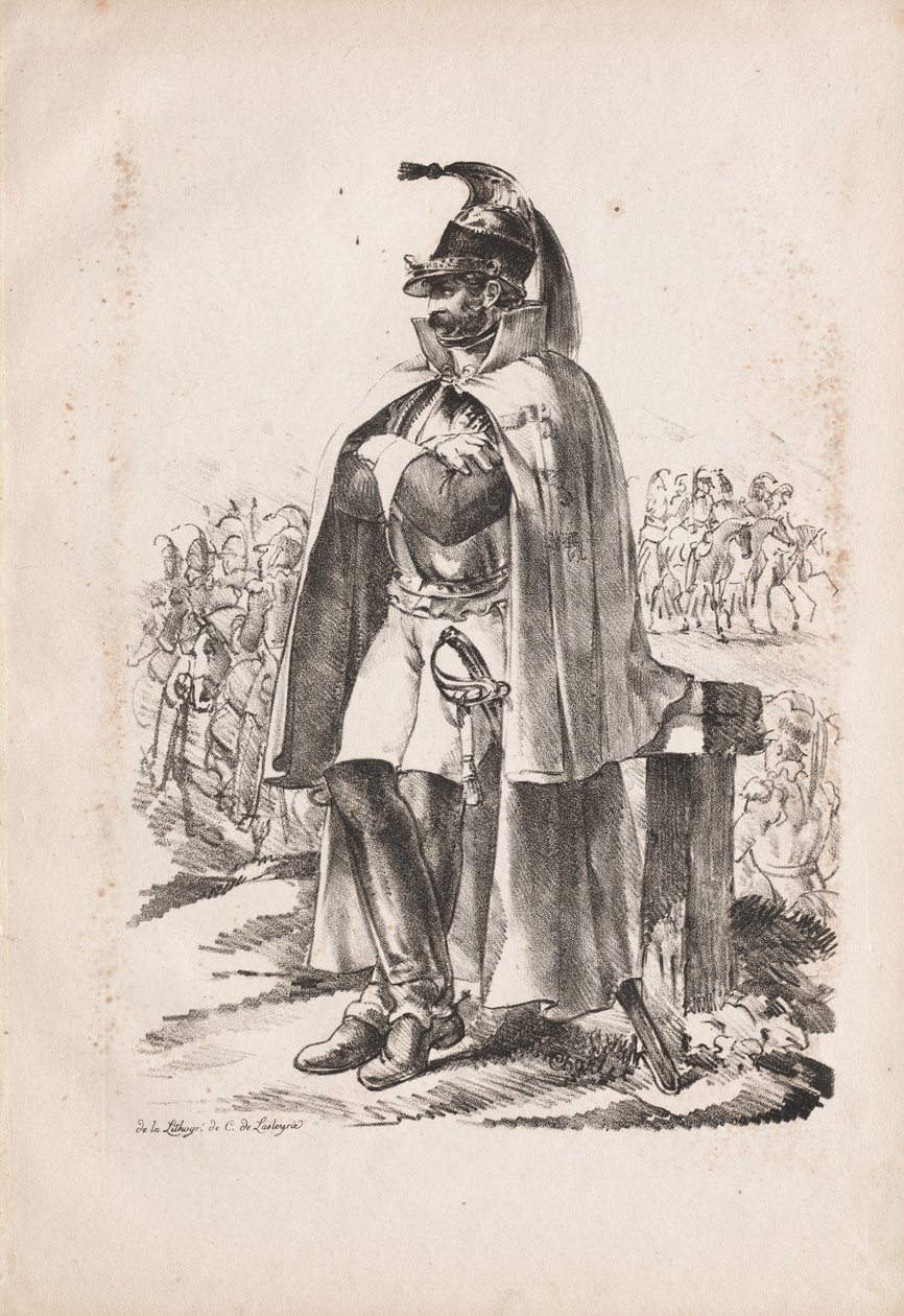 Militaire Kostuums: Cavalerist, 1814-1818 door Nicolas Toussaint Charlet