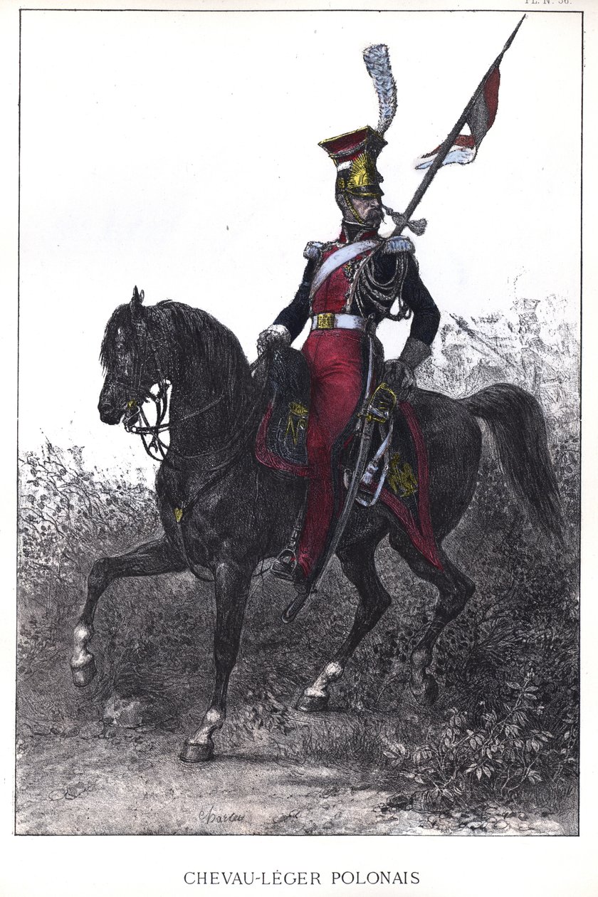 Poolse Lansier van de Keizerlijke Garde door Nicolas Toussaint Charlet