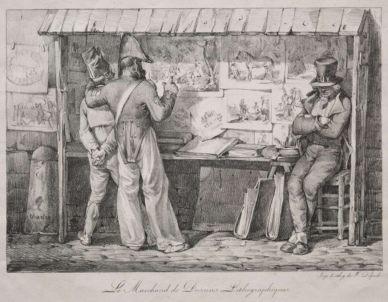 De Lithograaf door Nicolas Toussaint Charlet