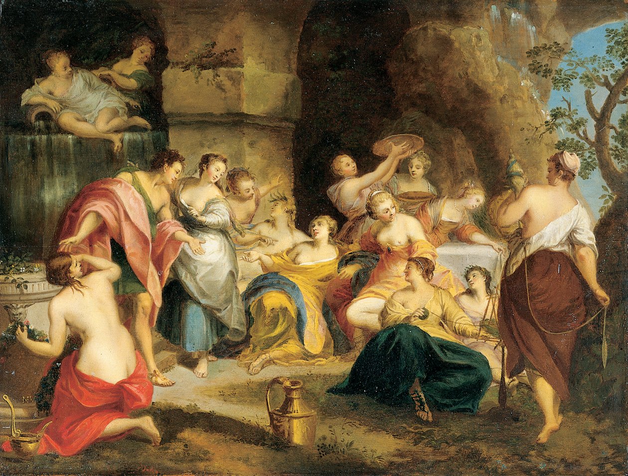 Telemachus op het eiland van Calypso door Nicolas Vleughels