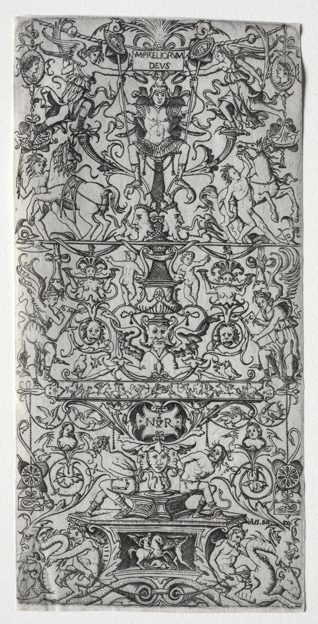 Ornamentpaneel: Mars, God van de Oorlogen door Nicoletto da Modena