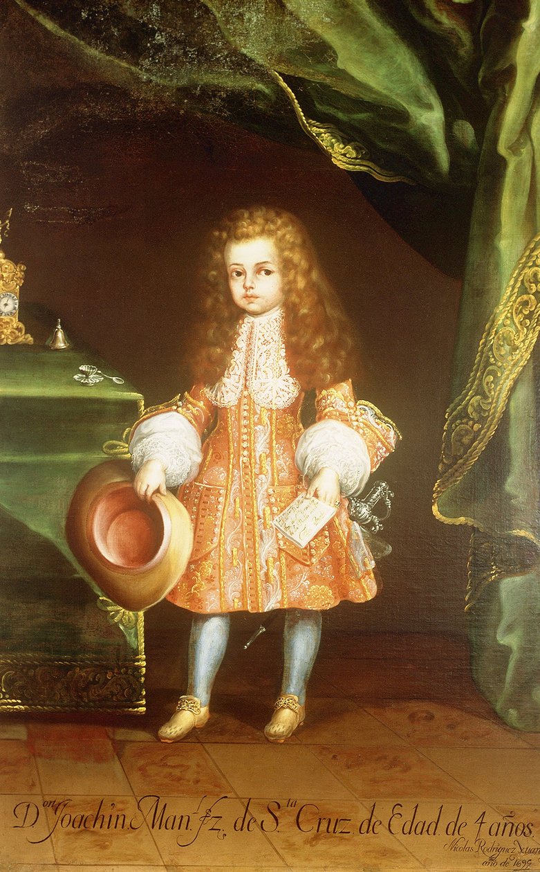 Portret van het kind, Joaquín Manuel Fernández de Santa Cruz door Nicolás Rodríguez Juárez