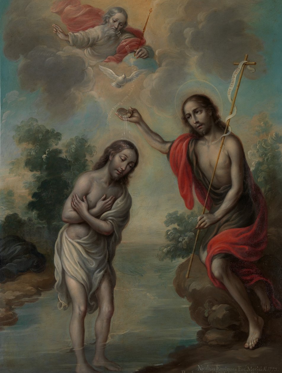 De doop van Christus door Nicolás Enríquez