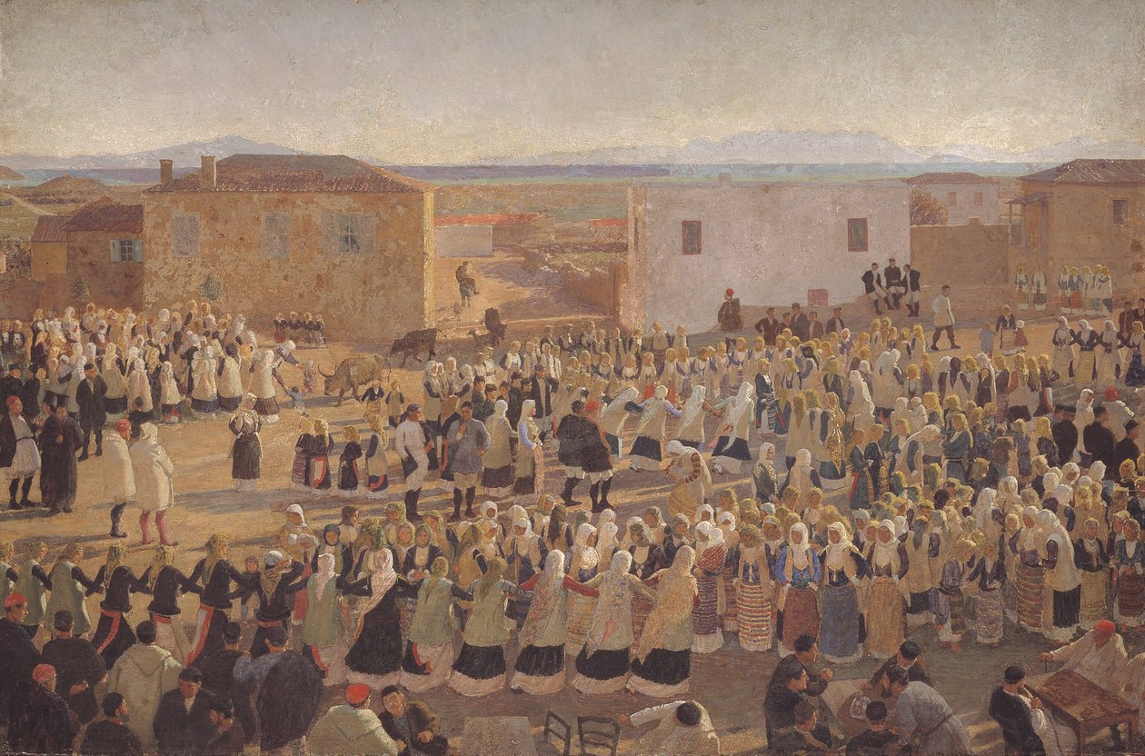 De vrouwen dansen in Megara door Niels Skovgaard
