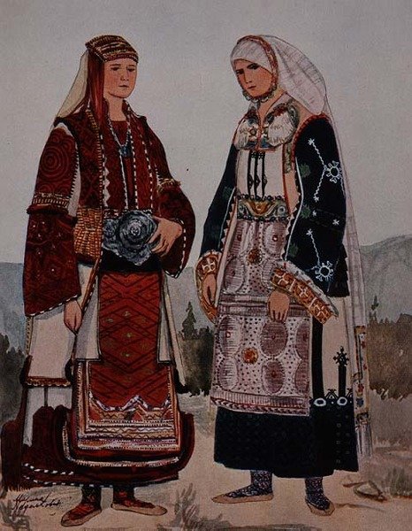 Macedonisch kostuumschets door Nikola Arsenovic